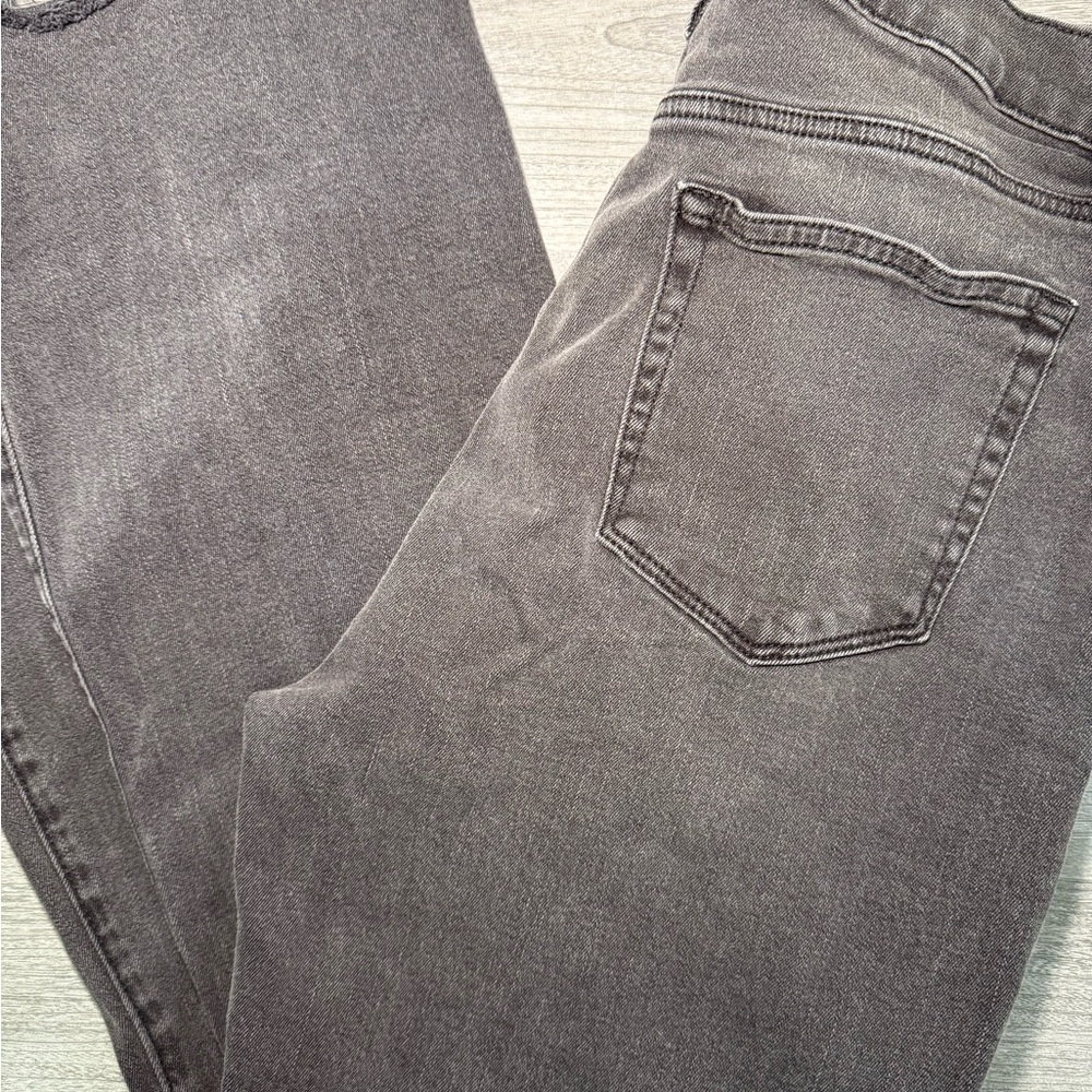 Loft High Rise Flare Gray Denim Jeans